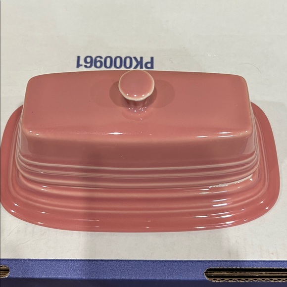 Fiesta peony butter dish